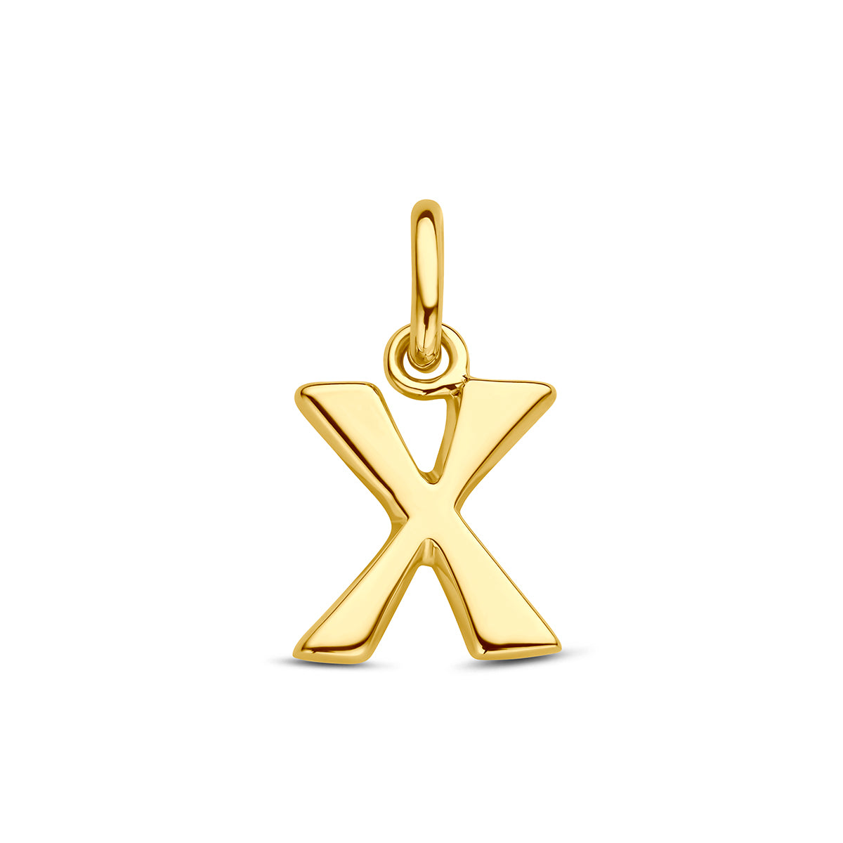 Hanger letter X 12 mm 14K geelgoud #Letter_X