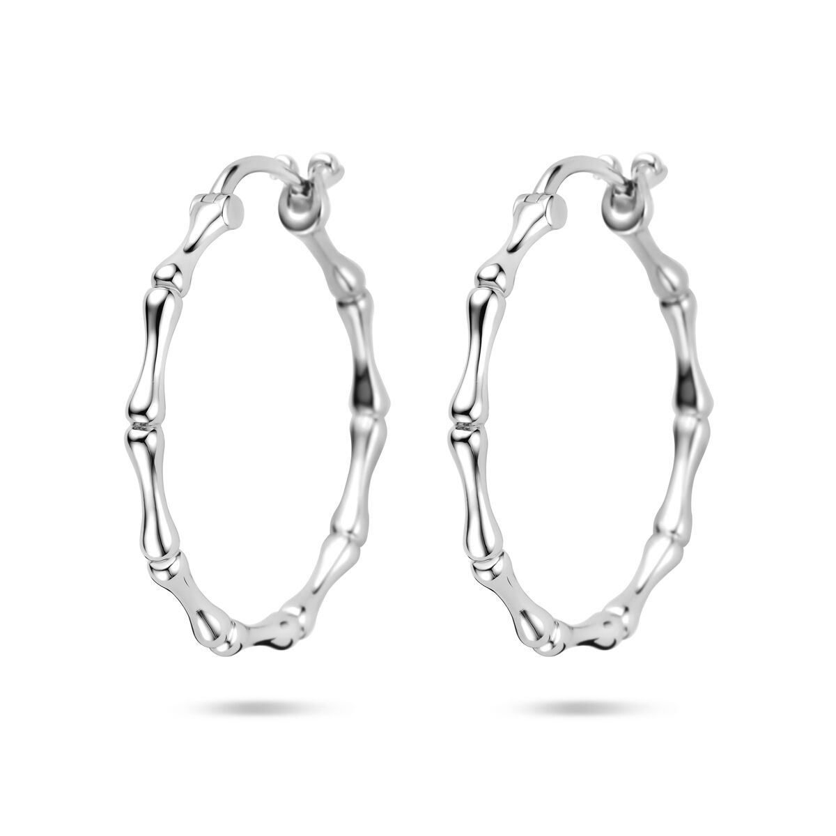 Zilveren gerhodineerde oorringen 30 mm - 1341408