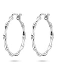 Zilveren gerhodineerde oorringen 30 mm - 1341408