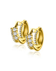 ZINZI gold plated zilveren multi-look oorringen met 3 rijen, bezet met witte zirkonia's 9mm breed met luxe klapsluiting 16mm ZIO2645Y - PansiteNederland.nl