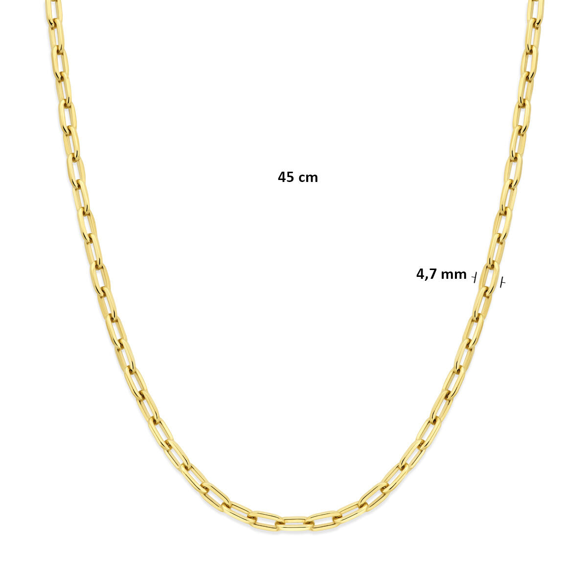 Fantasy Collection Collier anker 4,7 mm 14K geelgoud