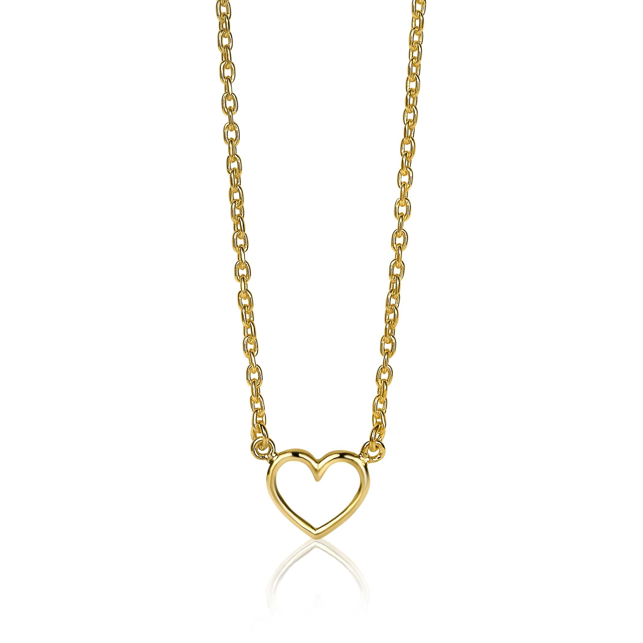 ZINZI Verguld Zilveren Ketting 40-43 cm - ZIC1420G