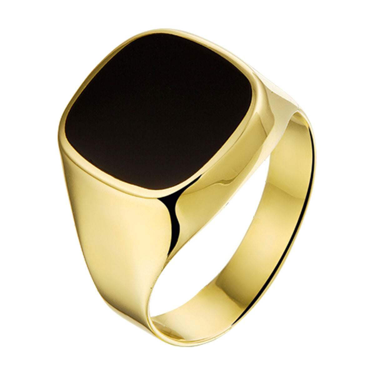Fantasy Collection 14K Geelgouden Ring met Onyx voor Heren 4017765