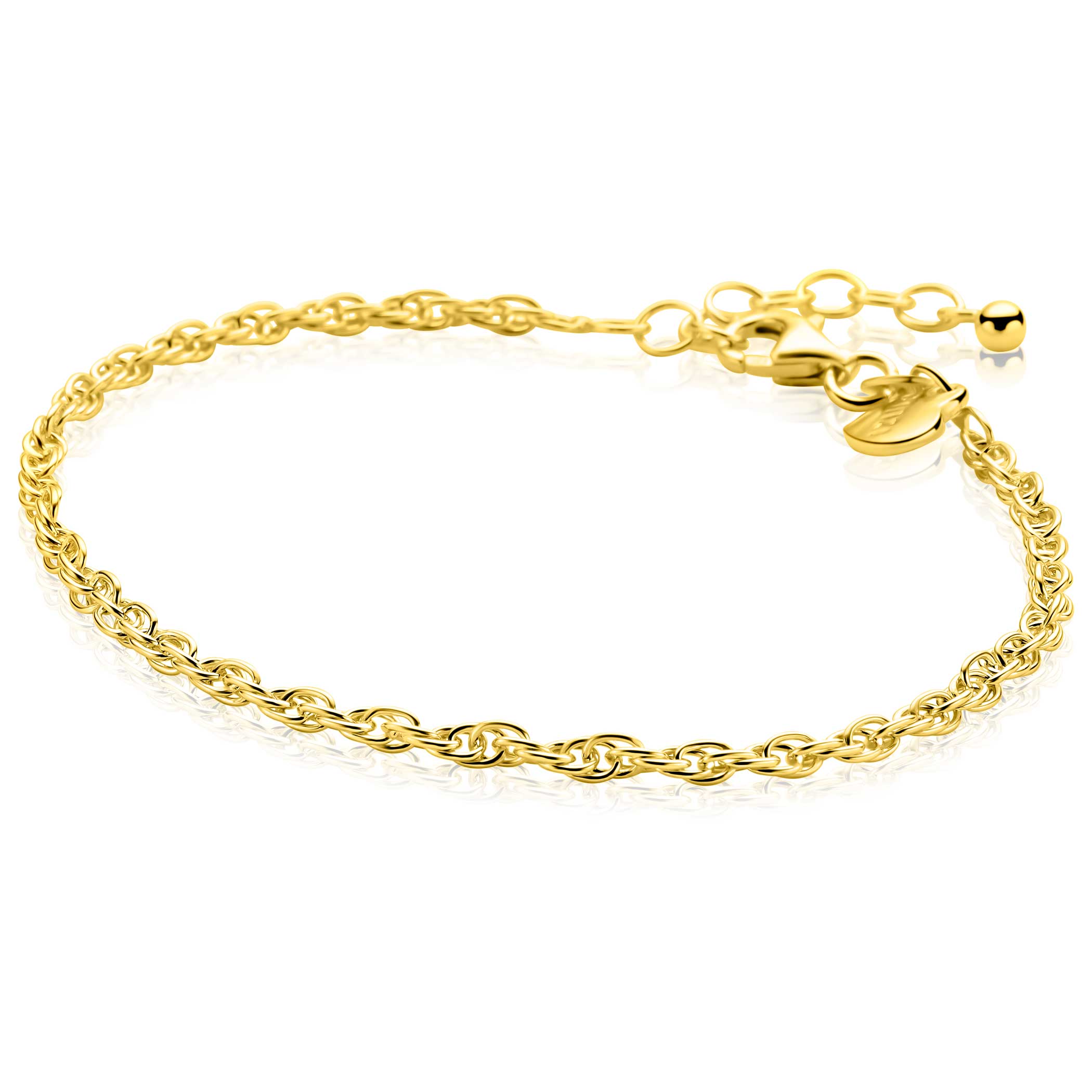 ZINZI Verguld Zilveren Armband 18-20cm - ZIA2844G