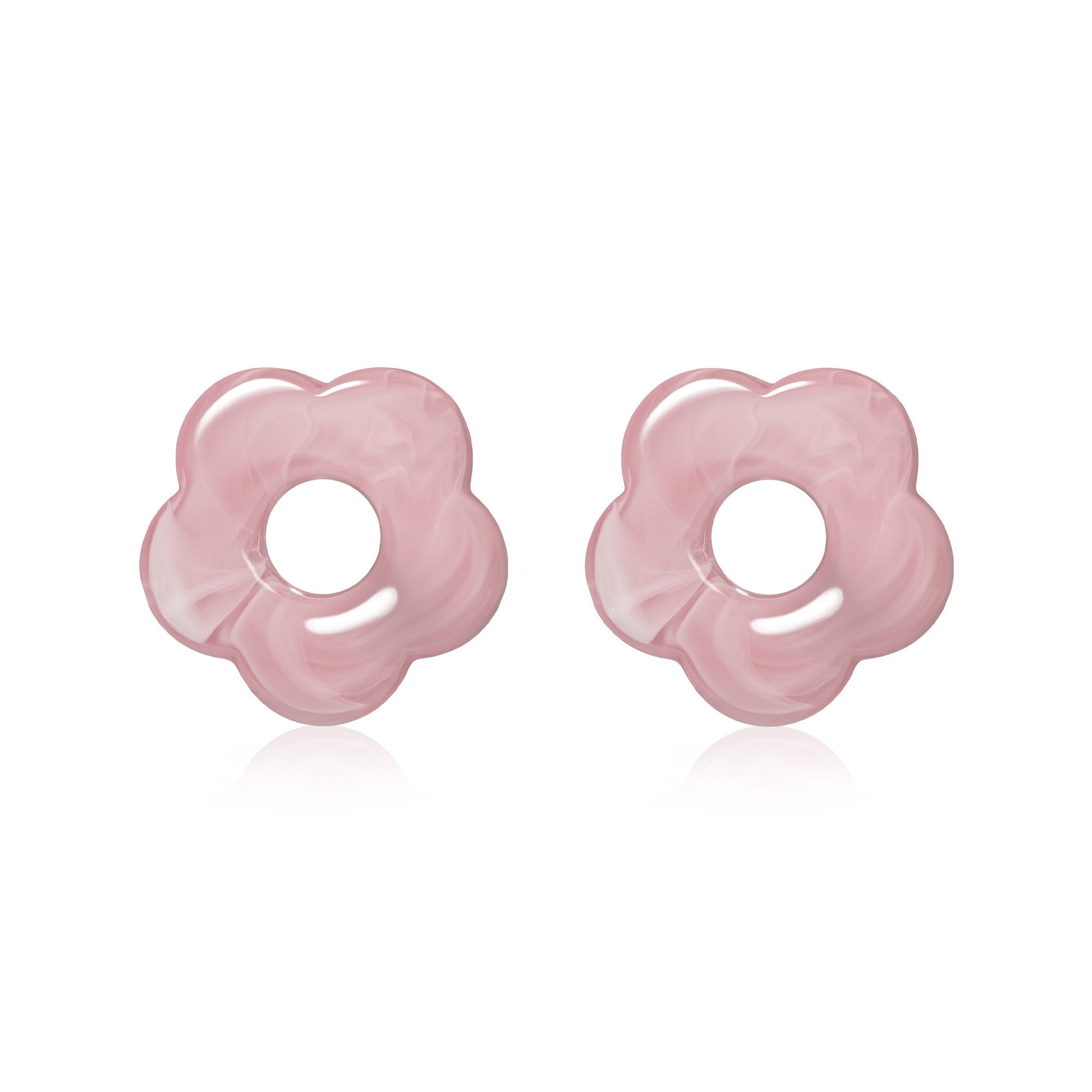 ZINZI oorbedels bloem roze kunststof 26mm ZICH2720R - PansiteNederland.nl