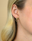 ZINZI gold plated zilveren oorstekers met hart en open ring 16mm ZIO2759 - PansiteNederland.nl