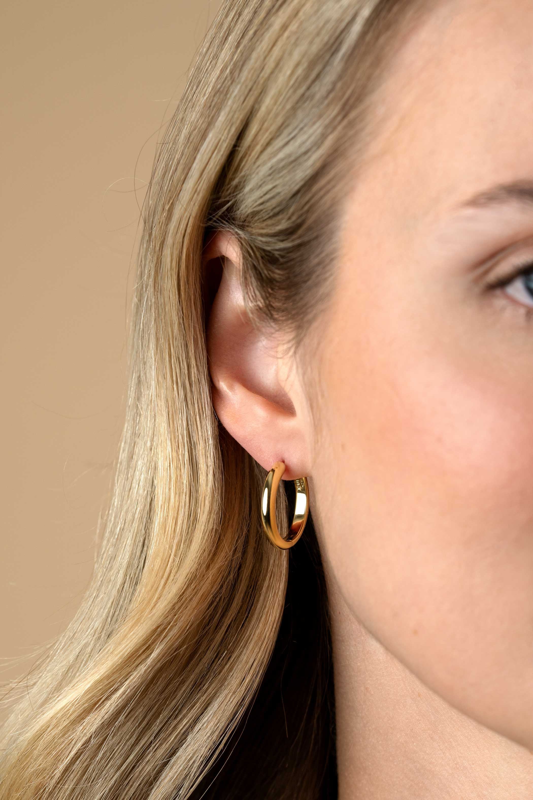 ZINZI Verguld Zilveren Oorbellen 20mm - ZIO2602G
