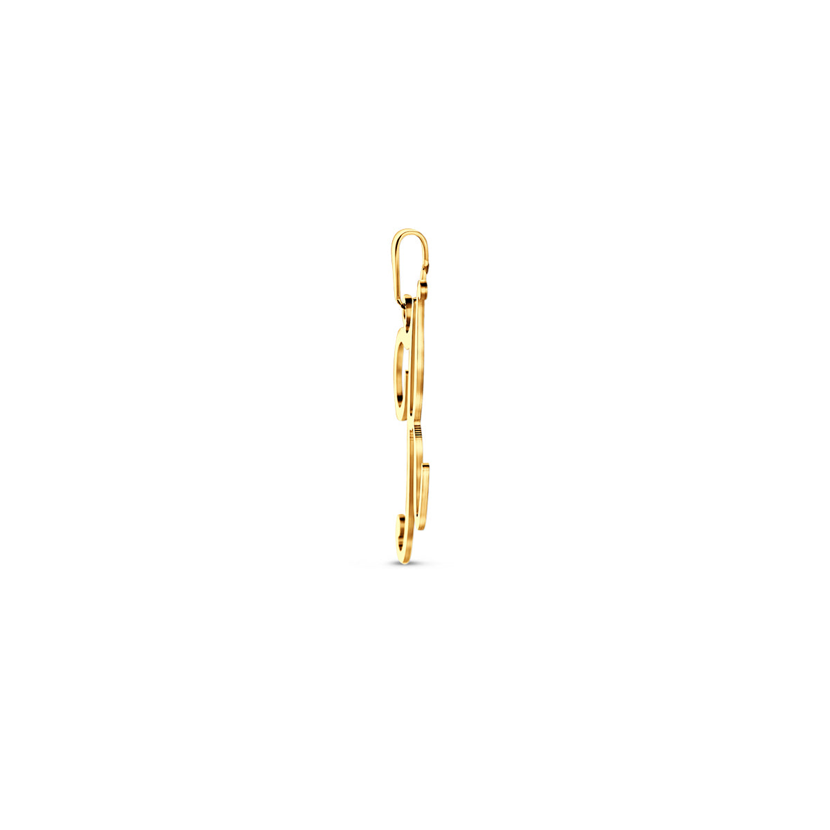 Hanger sierletter K 22 mm 14K geelgoud #Letter_K