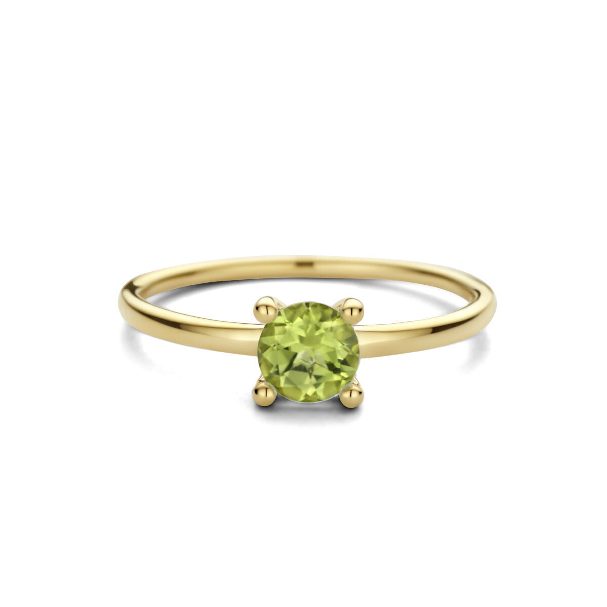 Ring peridot 14K geelgoud