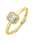 14K Geelgouden Ring Diamant 0.31Ct H Si Halo 4033649