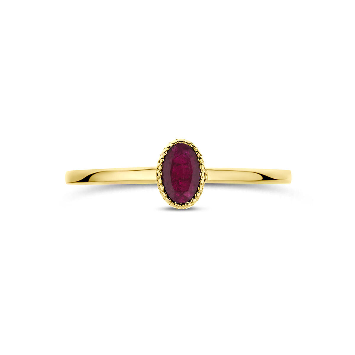 Ring robijn 9K geelgoud