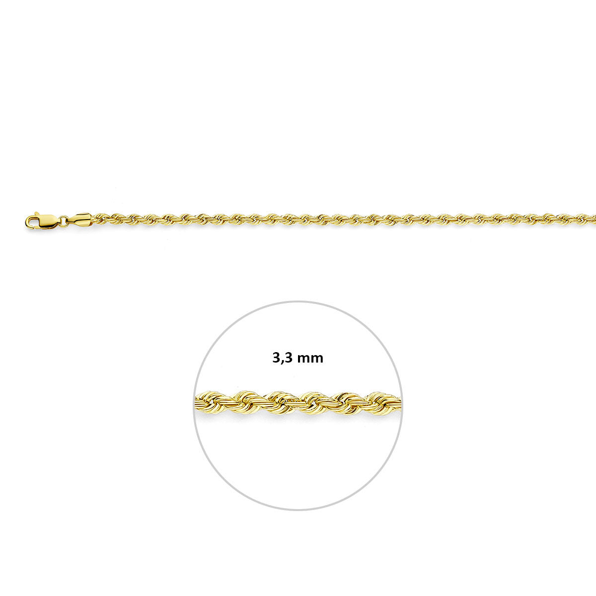 Fantasy Collection Koord 3,3 mm 14K geelgoud