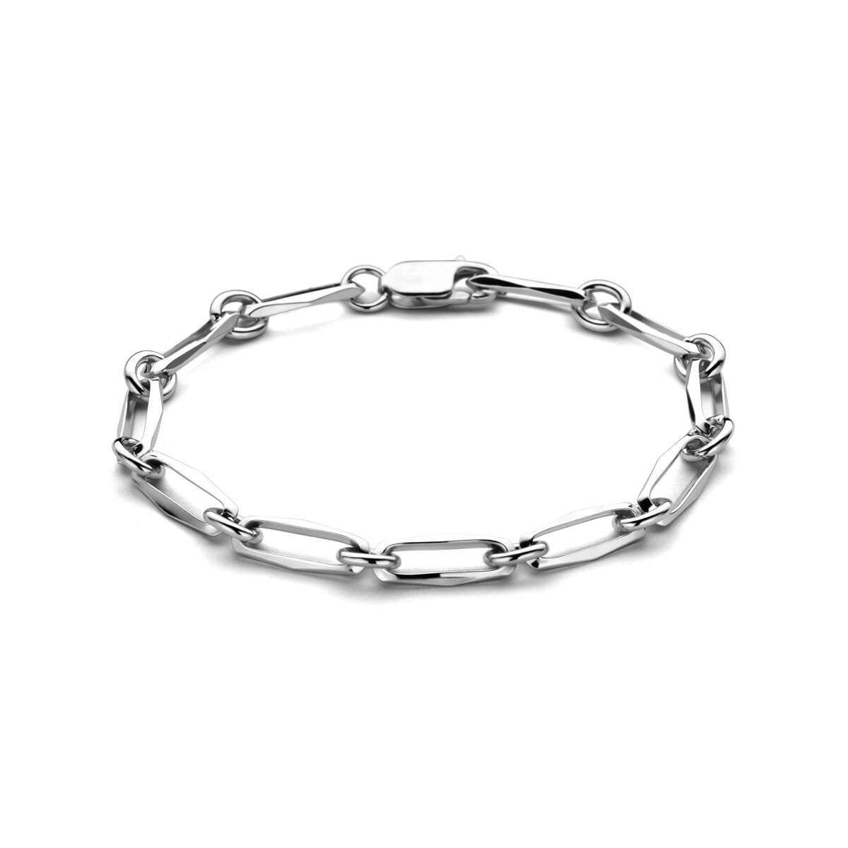 Armband closed forever massief 5,5 mm zilver gerhodineerd
