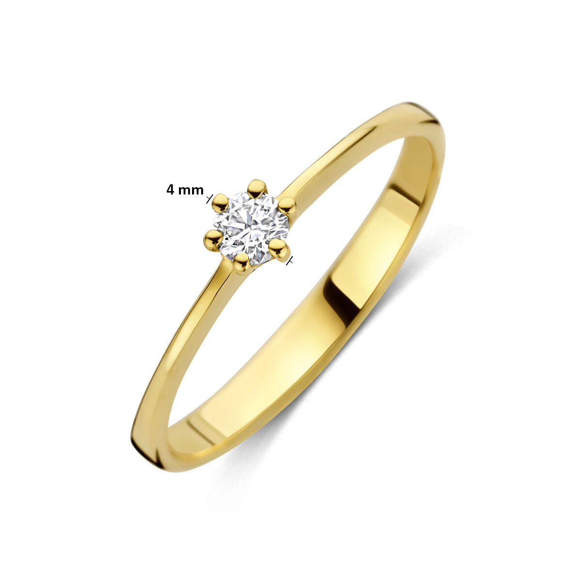 Fantasy Collection Ring lab grown diamant 0.10ct g vs 14K geelgoud