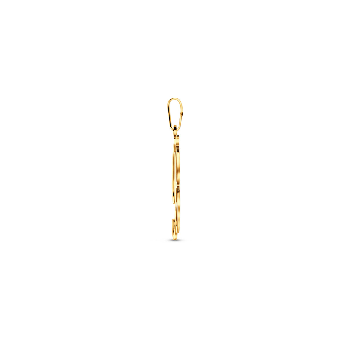 Hanger sierletter B 21,5 mm 14K geelgoud #Letter_B