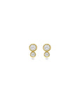 14K geelgouden oorknoppen zirkonia 6,5 mm - 4034652