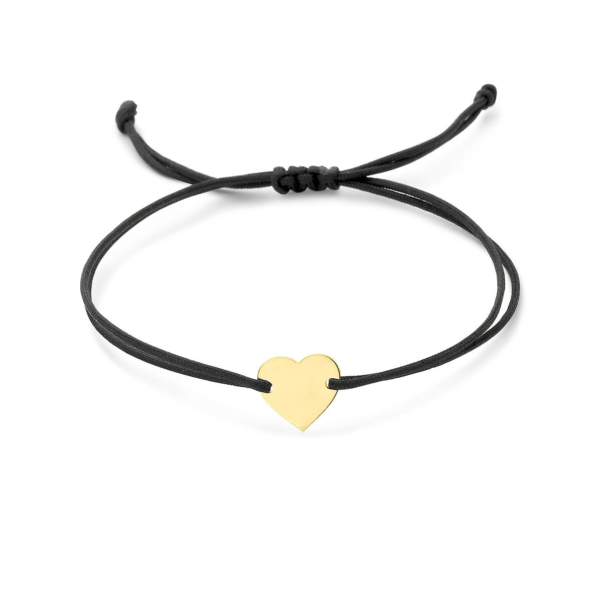 Graveerarmband hartje polyester zwart max. 9K rubber/nylon/leer 20 cm