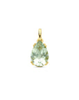 14K geelgouden hanger groen amethist 18 mm - 4033637 - PansiteNederland.nl
