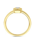 14K Geelgouden Ring Diamant 0.31Ct H Si Halo 4033649