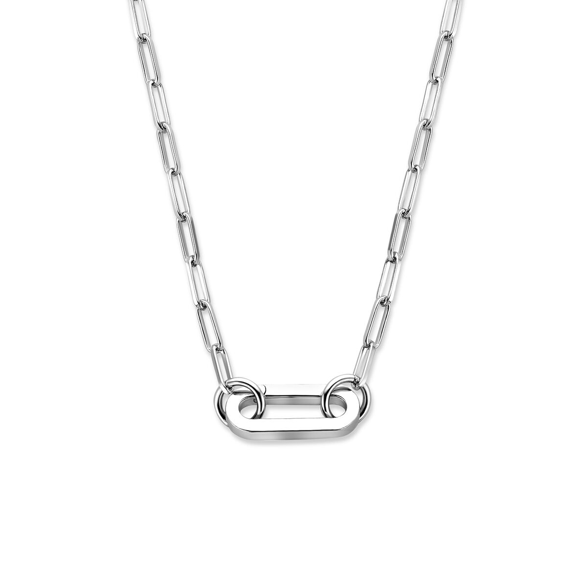 Fantasy Collection Gerhodineerd Zilveren Ketting 1342089