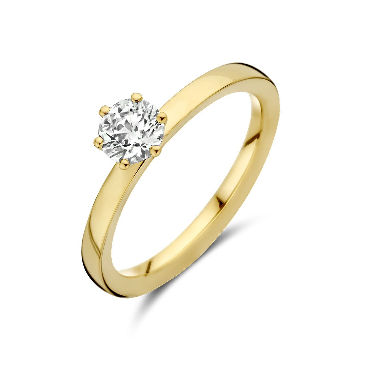 18K Geelgoud Ring Diamant 0.50Ct H Si 7000197 - PansiteNederland.nl