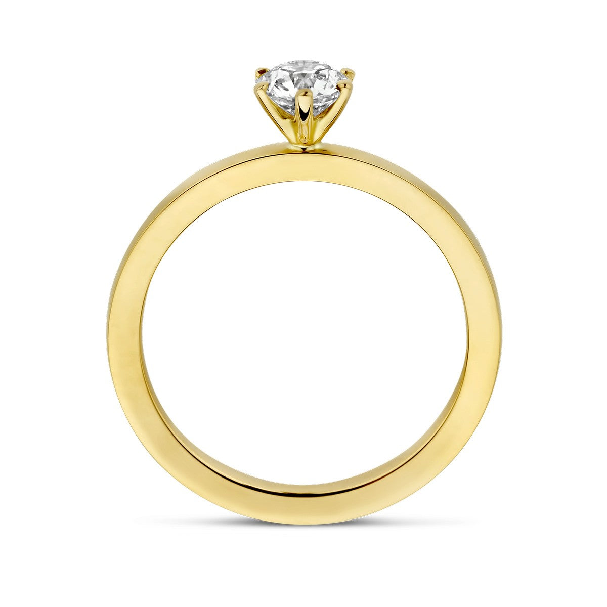 18K Geelgoud Ring Diamant 0.50Ct H Si 7000197 - PansiteNederland.nl
