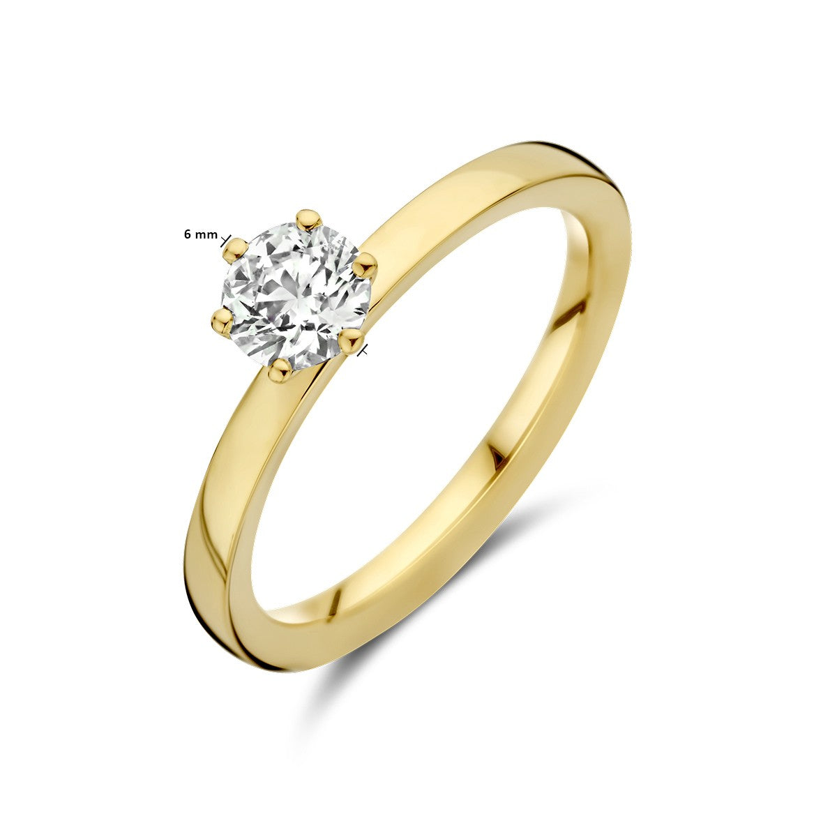 18K Geelgoud Ring Diamant 0.50Ct H Si 7000197 - PansiteNederland.nl