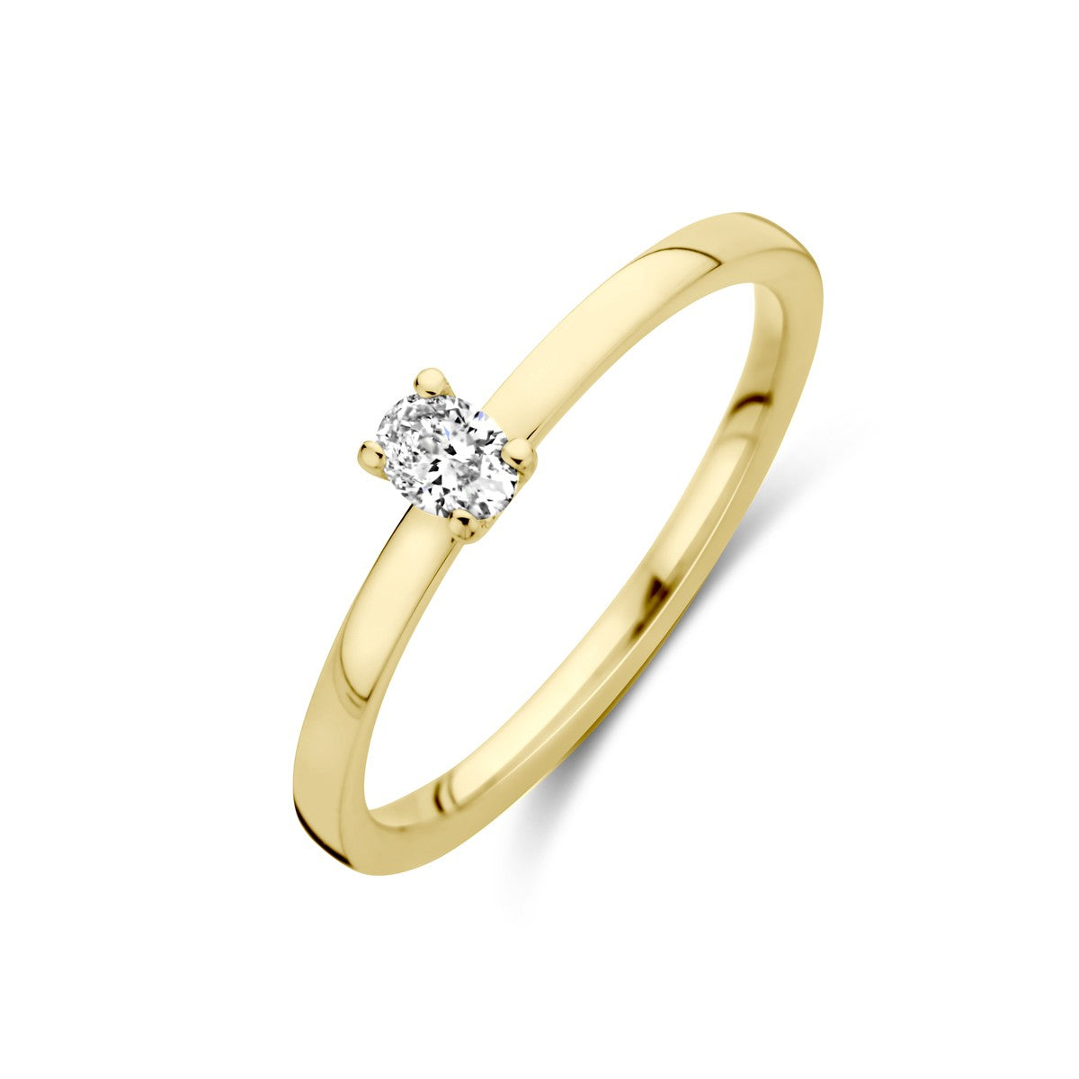 18K Geelgoud Ring Diamant 0.15Ct G Vsi 7000214 - PansiteNederland.nl