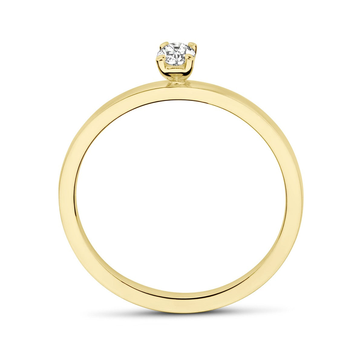 18K Geelgoud Ring Diamant 0.15Ct G Vsi 7000214 - PansiteNederland.nl