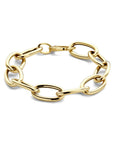 18K Geelgoud Armband Paperclip Ronde Buis 12,5 Mm 19 Cm 7000246