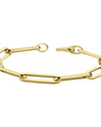18K Geelgoud Armband Paperclip Vierkante Buis 6,0 Mm 19 Cm 7000279