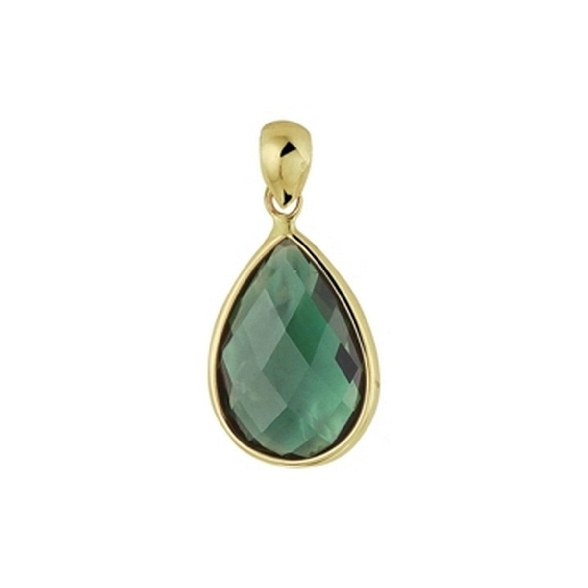18K geelgoud Hanger groen kwarts 7000291 - PansiteNederland.nl