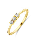 18K Geelgoud Ring Diamant 0.15Ct H Si 7000297