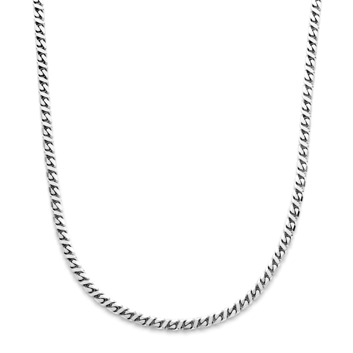 Fantasy Collection Collier gourmette 5,2 mm zilver gerhodineerd