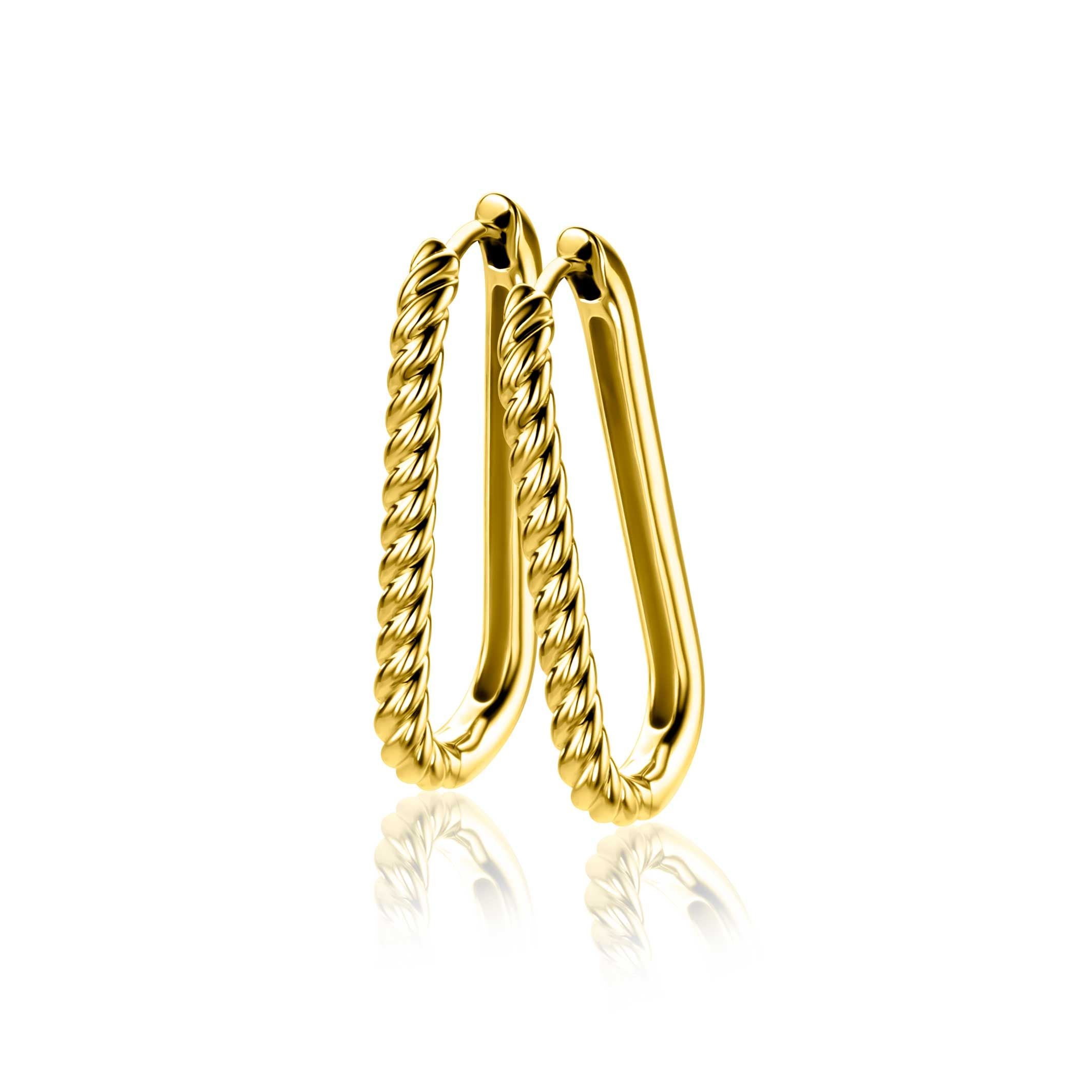 ZINZI Verguld Zilveren Oorbellen 28mm - ZIO2693G