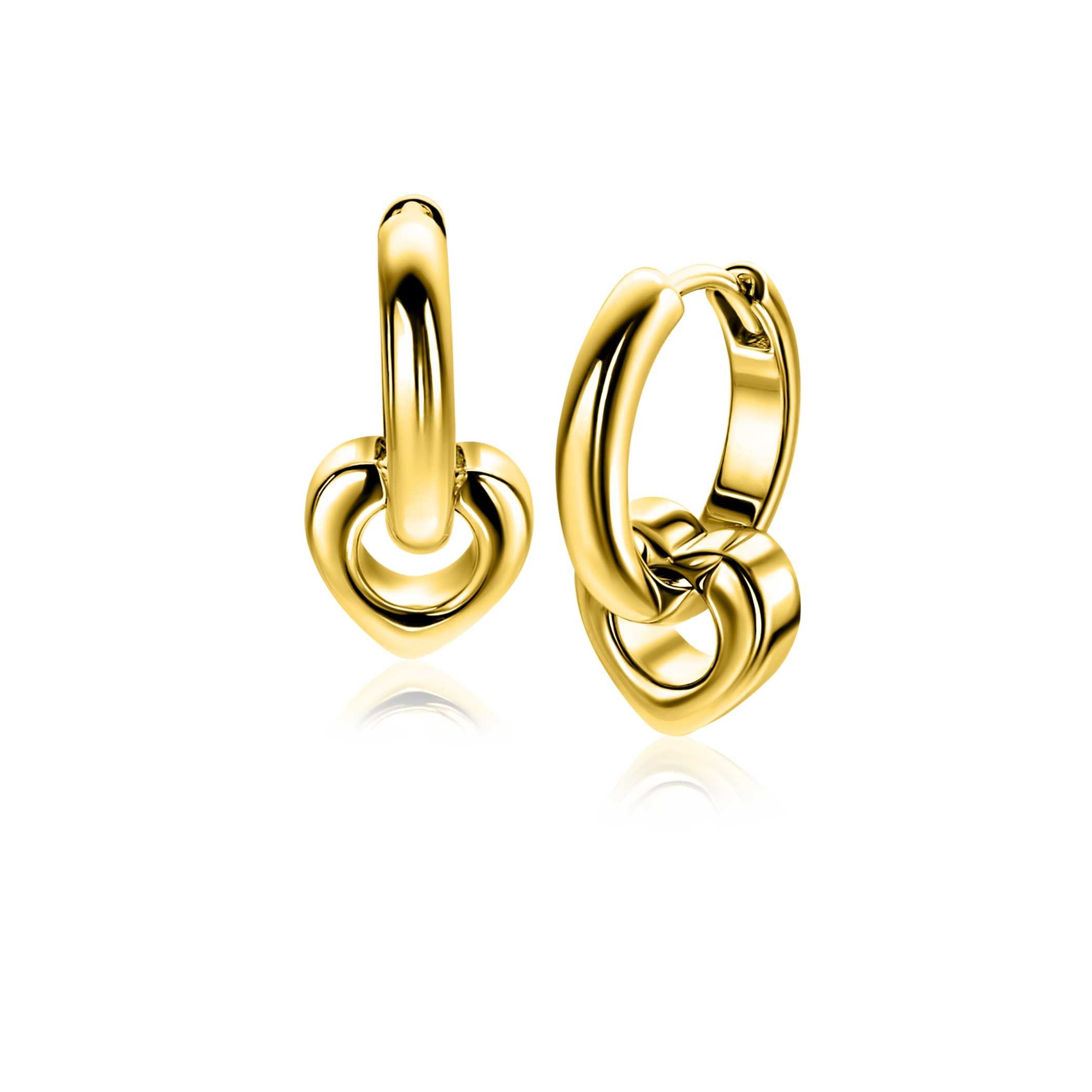 ZINZI Verguld Zilveren Oorbedels 10mm - ZICH2695G