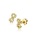 ZINZI gold plated zilveren oorknoppen Infinity bezet met witte zirconia's ZIO2597Y - 8mm - PansiteNederland.nl