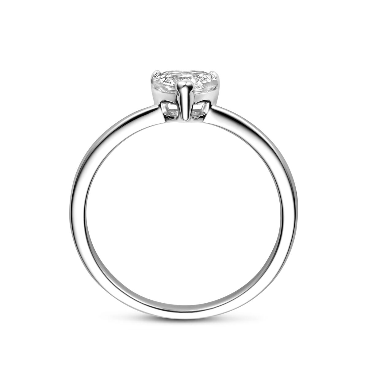 Fantasy Collection Ring zirkonia hartje zilver