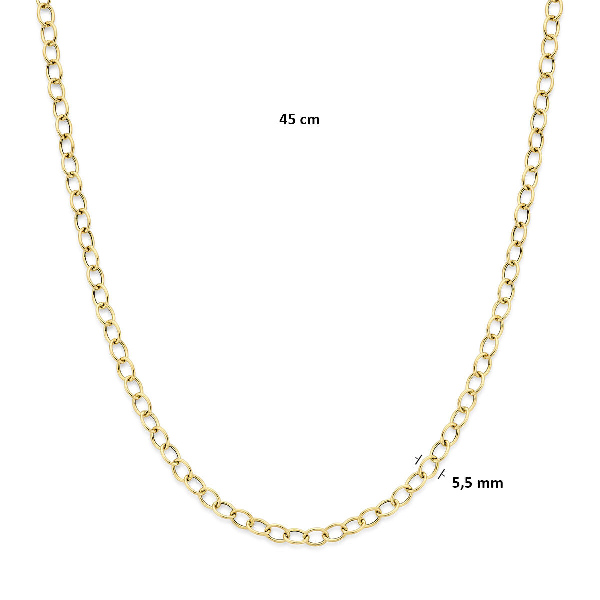 Fantasy Collection Collier 5,5 mm 45 cm 14K geelgoud
