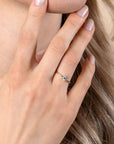 ZINZI Gold 14 krt gouden ring bezet met een ronde witte zirkonia in vierpootszetting (4mm) ZGR385 - PansiteNederland.nl