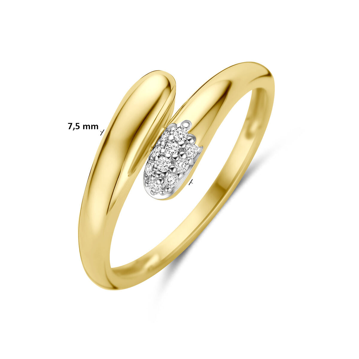 Fantasy Collection 14K Geelgouden Diamanten Ring 0.05ct h si