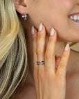 ZINZI zilveren multi-look ring (6mm breed) 3 banen met witte zirkonia ZIR2730 - PansiteNederland.nl