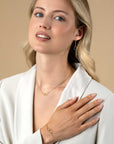 ZINZI gold plated zilveren armband met paperclip-schakels 17-20cm ZIA2634