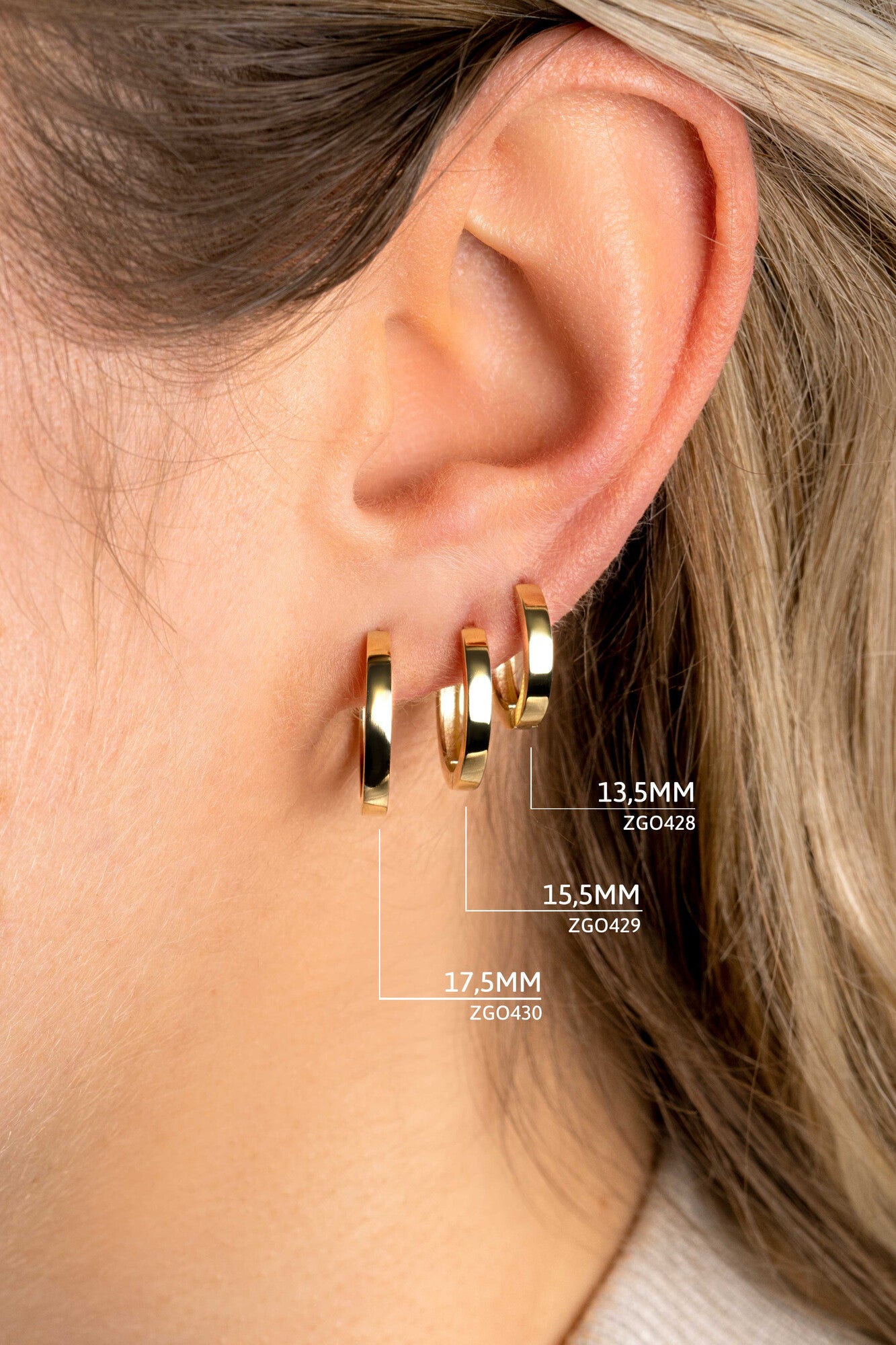 ZINZI 14K Gouden Oorbellen ZGO428