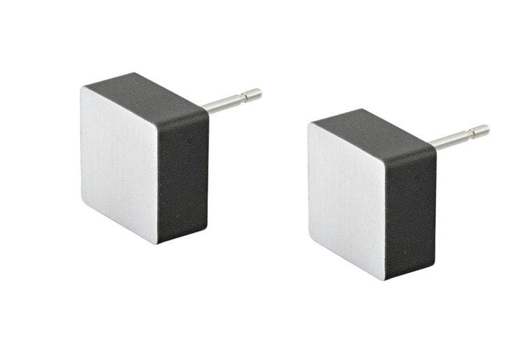 Clic Oorsteker Vierkant Zwart O15Z