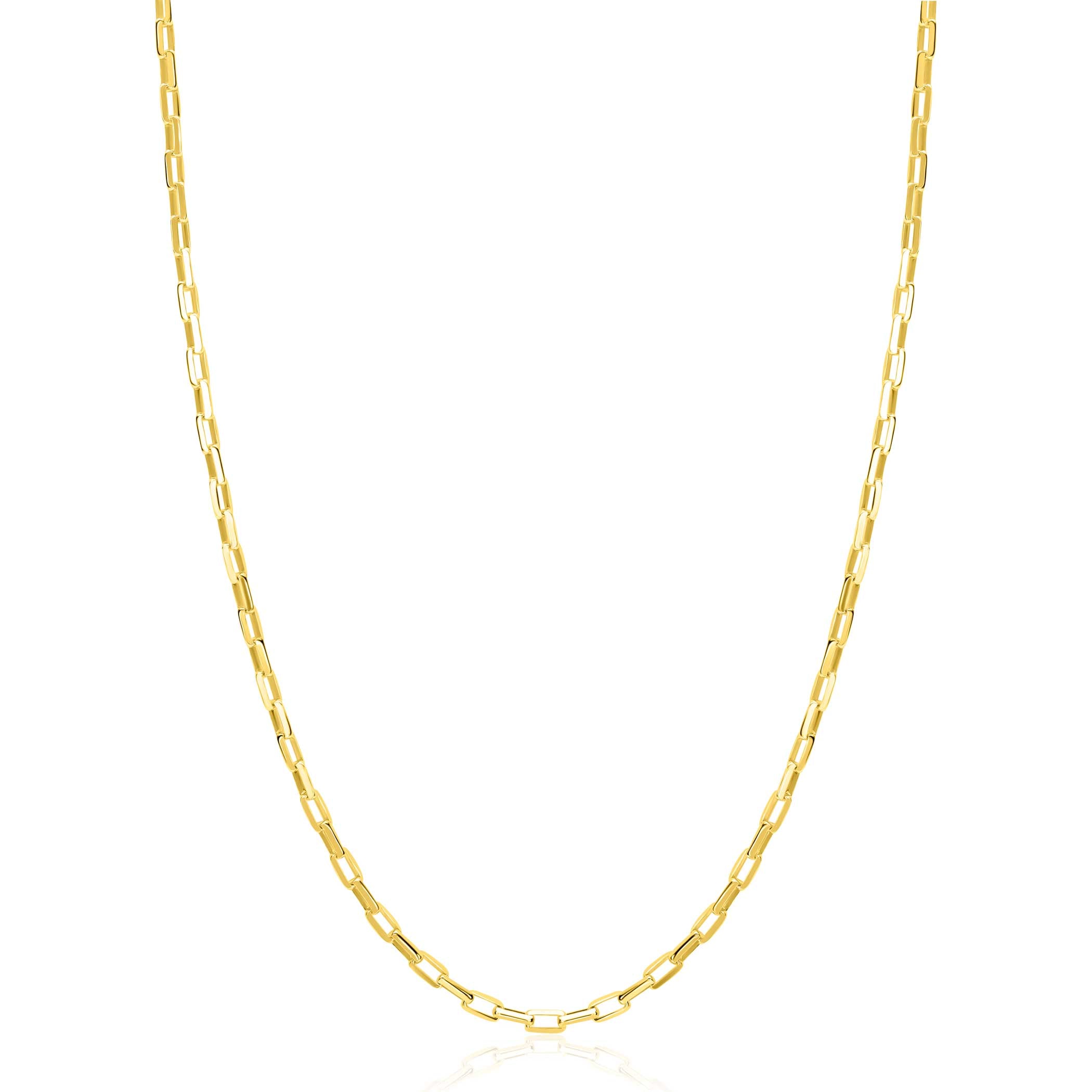 ZINZI Verguld Zilveren Ketting - ZIC2845G