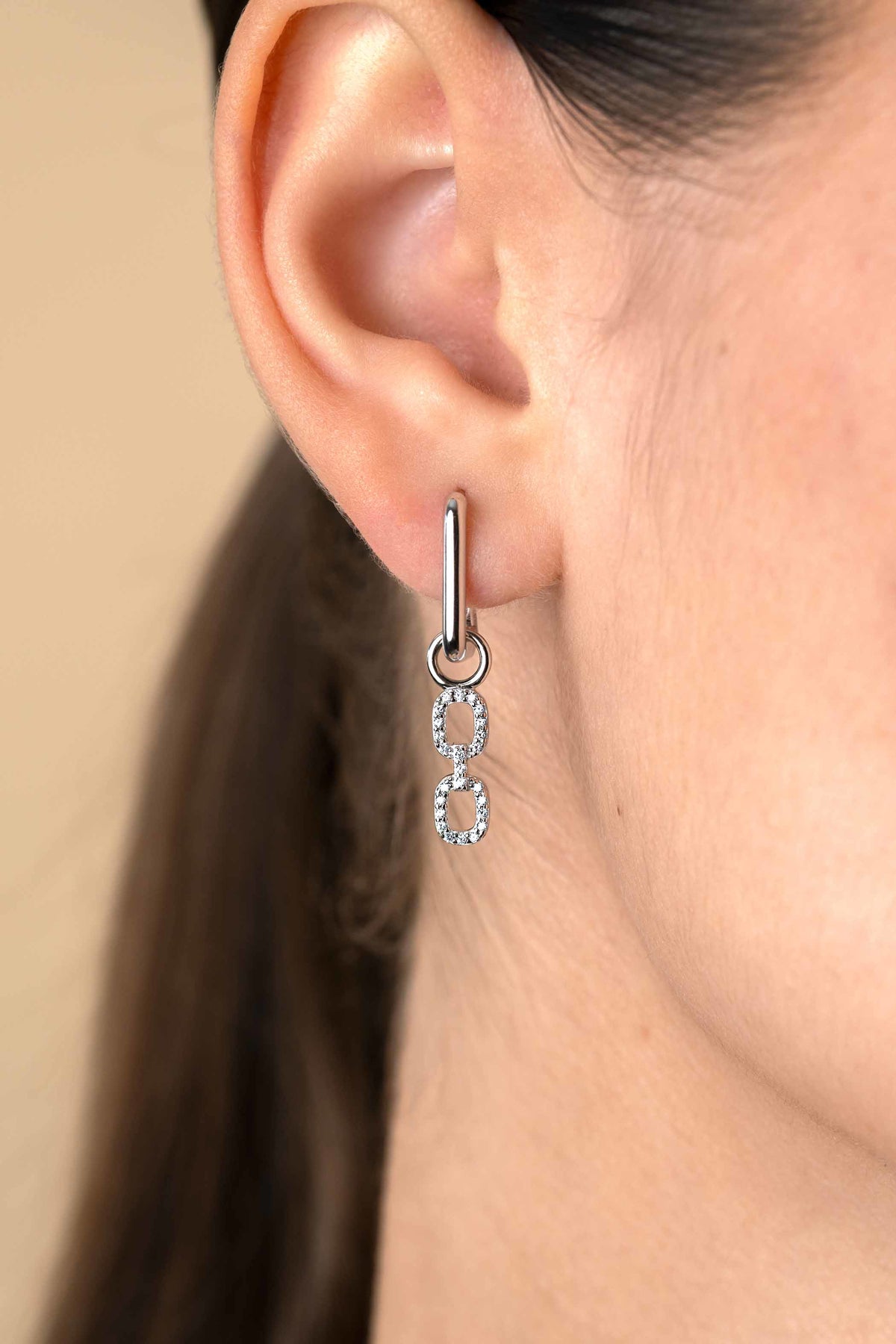 ZINZI Zilveren Oorbedels met Witte Zirkonia ZICH2552