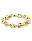 18K Bicolor Goud Geel/Wit Armband Diamant 12 Mm 20 Cm 0.37Ct G Vsi 7200007 - PansiteNederland.nl