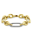 18K Bicolor Goud Geel/Wit Armband Diamant 0.76Ct G Vsi 12 Mm 21 Cm 7200008 - PansiteNederland.nl