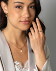 ZINZI gold plated zilveren aanschuifring met zeven ster-zettingen, bezet met witte zirkonia's 3mm breed ZIR2491Y - PansiteNederland.nl